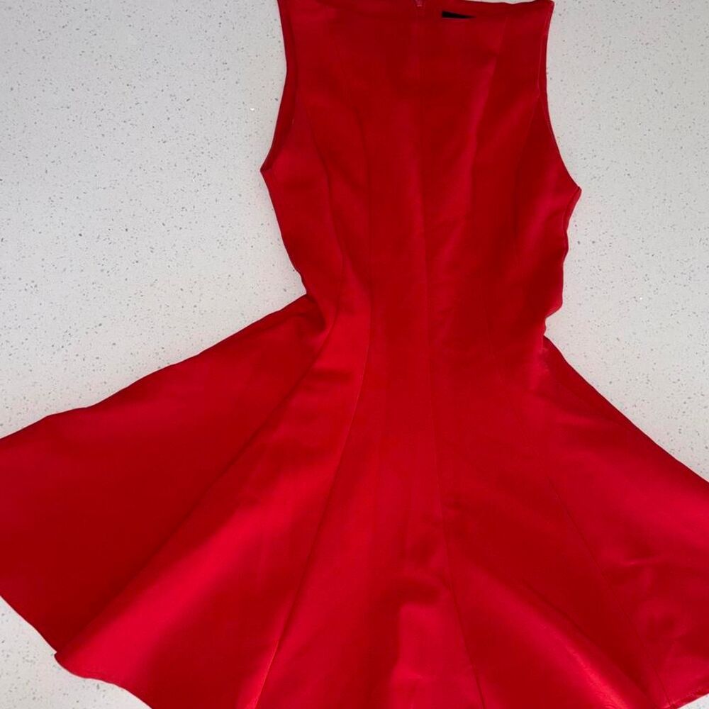 Zara Women's Red Flare Dress Small